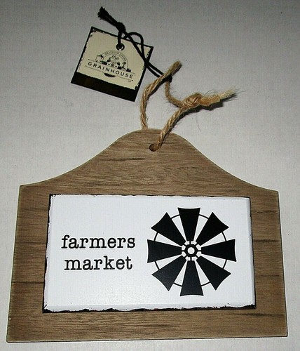 BAUERNHOF THEMA HÄNGESCHILD SORTIMENT 7,25" x 6" [Ihre Wahl] SEILAUFHÄNGER - Bild 4 von 4