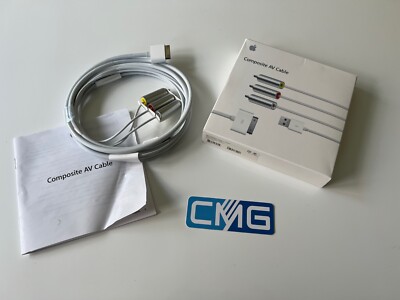 Apple Composite AV Cable Kabel MC748ZM/A Apple iPod iPad iPhone 30 Pin USED
