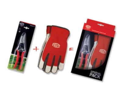 Felco Geschenk Set= Felco 11 Gartenschere Rosenschere + Felco Handschuhe Gr L-XL