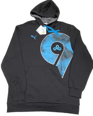 NEW PUMA x Cloud9 Black Gamer Graphic Hoodie Men s Medium Pullover Alias