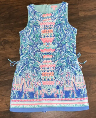 Short/combinaison Lilly Pulitzer Donna Romper Taille 4 Neuf Avec étiquette - Motif éléphant Coloré