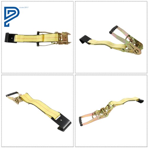 Yellow Ratchet Tie-Down Straps with Flat Hooks 2”x30 Foot Ratche 10pcs - Picture 13 of 16