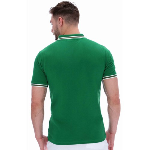 FILA Men Cotton Euro 2021 Football Vintage Tipped Collar Polo Shirt T shirt top - Picture 11 of 20