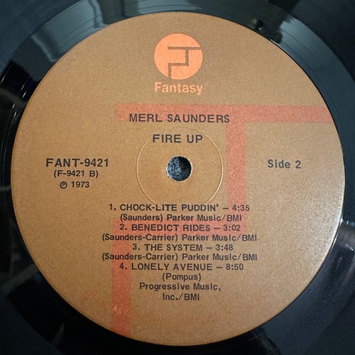 Merl Saunders Fire Up LP Vinyl Record 1973 Fantasy Jerry Garcia Tom Fogerty - Picture 4 of 4
