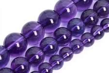 Treated Purple Amethyst Beads Grade AAA Round Gemstone Loose Beads 4/6/7-8MM