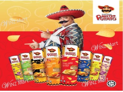 Cruchy Mister Potato Chips 145g x 2 Bottles (ORIGINAL - 145g  & BBQ - 145)