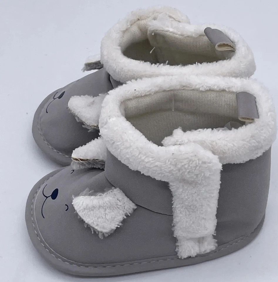 Child of Mine By Carter's Botas Infantiles Gris Cachorro Perro Infantil Talla 3-6 Meses Nuevas sin Etiquetas Foto 3 de 4