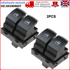 2X FRONT DRIVERS RIGHT WINDOW SWITCH PACK 2 DOOR FOR VW EOS GOLF MK6 5K3959857A