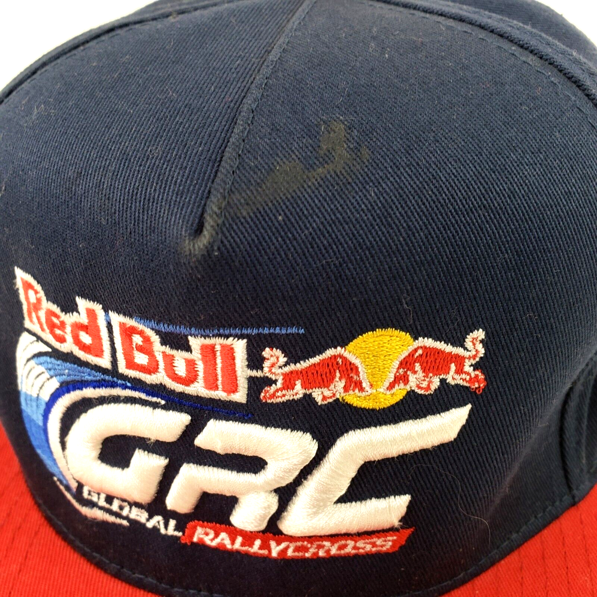Red Bull Embroidered Flat Bill Snapback Mesh Hat Cap Gray Yupoong Trucker Racing Yupoong Red Bull Embroidered Flat Bill Mesh Snapback GRC  main image 2