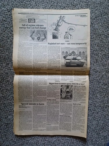 USA Today April 10, 2003 "Baghdad Falls" Issue, Complete - Picture 4 of 8