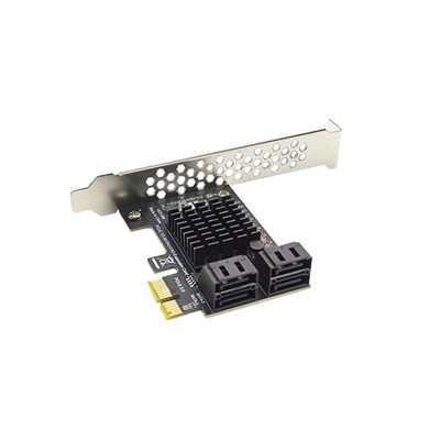 4 Port SATA III PCIe Card 6Gbps SATA to PCI-e 1X Adapter Converter with Bracket