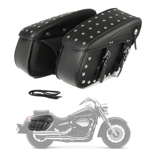 Side Saddlebags Bag Tool Luggage For Honda Shadow ACE Aero Spirit VT 750 1100 - Picture 5 of 12