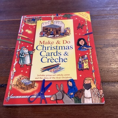 Make & Do Christmas Cards & Creche, 12 color-in Christmas Cards & Nativity Scene
