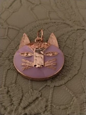 Chanel Purple Cat Zipper Pull Charm