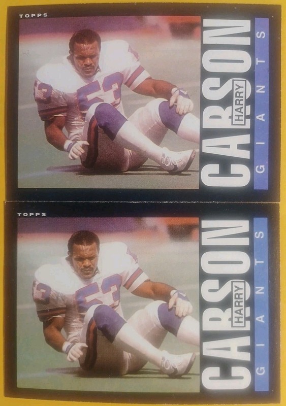 1985 TOPPS #114 NEW YORK GIANTS HARRY CARSON HOF [2] NM/MT 05850