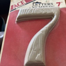 7" Faux Wood Grain Decorative Number 7 Gerber Industries NOS