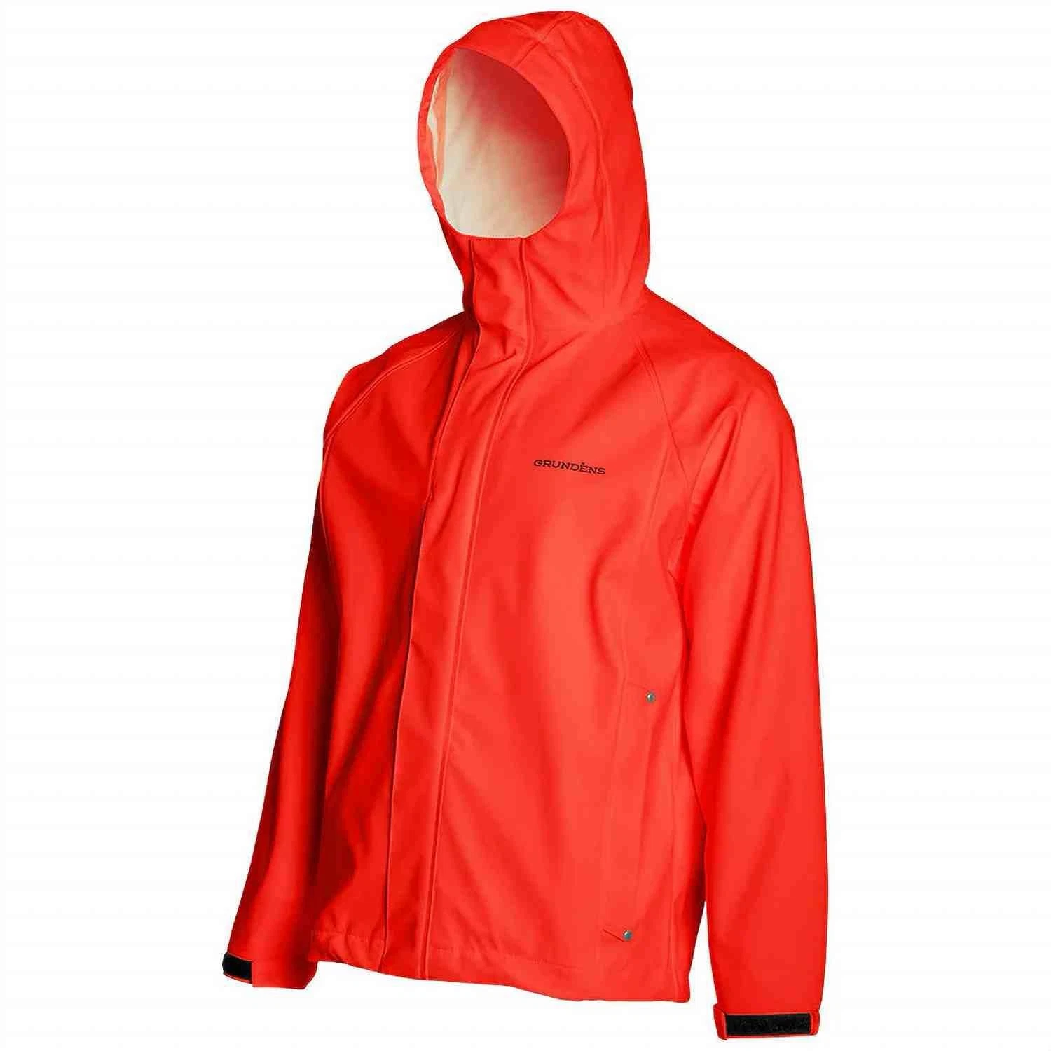 Grundens Neptune Hooded Jacket - Orange | All Sizes