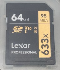 Lexar Professional 64GB SD Card 633x 95MB/s With Case