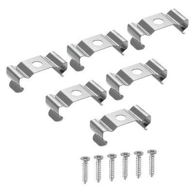 10pcs T5 Clips Bracket Hanger Fluorescent Tube Fixture Holder Clamps Screws