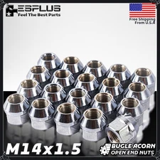 24Pc 14x1.5 Open End Acorn Bulge Lug Nuts For Chevy GMC Silverado Sierra 1500