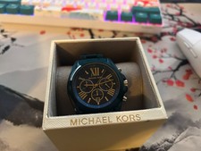 michael kors womens bradshaw blue dial watch ...
