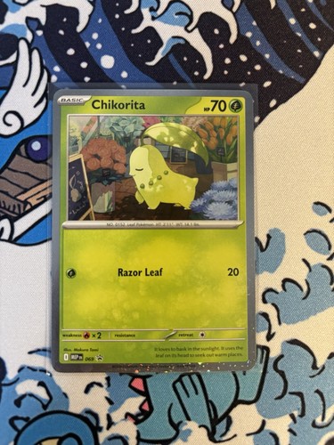 Pokemon Chikorita (Cosmos Holo) 069 Me: Mega Evolution Black Star Promo (NM)