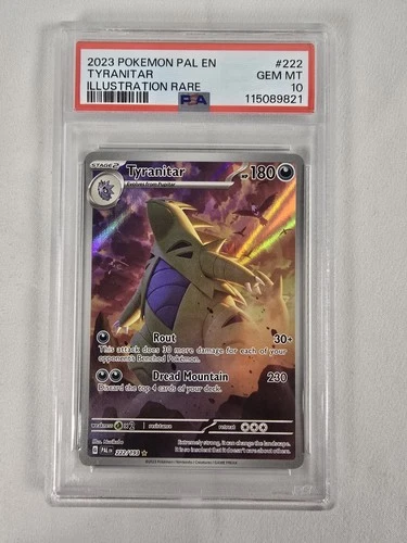 Pokemon Tyranitar Paldea Evolved Illustration Rare #222 PSA 10