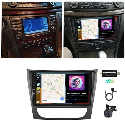 DAB+ Android 15 Carplay Autoradio Für Mercedes Benz CLS E-Class W211 W219+Kamera