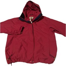 L.L. Bean Women's Pink Jacket Size Small Hood Full Zip Read Staining