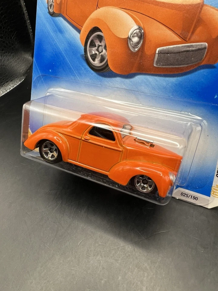Hot Wheels 2009 New Models Custom ‘41 Willys Coupe in Orange 5SP #25/42 - Image 3 of 3