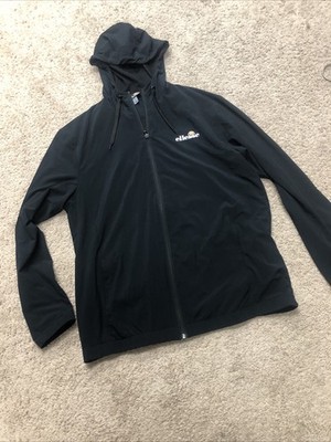 Ellesse Hooded Jacket Men s L Black Mint Condition