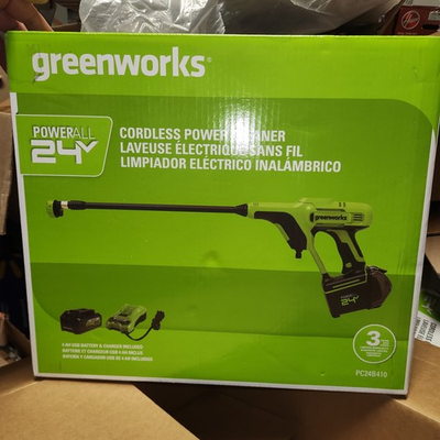 #ad Greenworks 24V Cordless Pressure Washer 600PSI 0.8GPM w 4Ah Battery and Charger $72.53