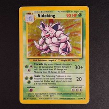 Nidoking 11/102 Base Set Rare Pokemon TCG Vintage Card MP