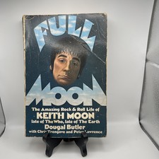 1st Ed FULL MOON Keith Moon Book MORROW QUILL FIRST EDITION '81 The Who OOP