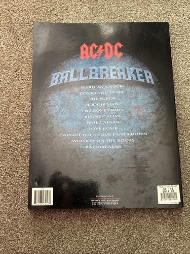 AC/DC - BallBreaker - Guitar Tablature Edition - Tab SongBook Sheet Music Book - Imagen 5 de 10