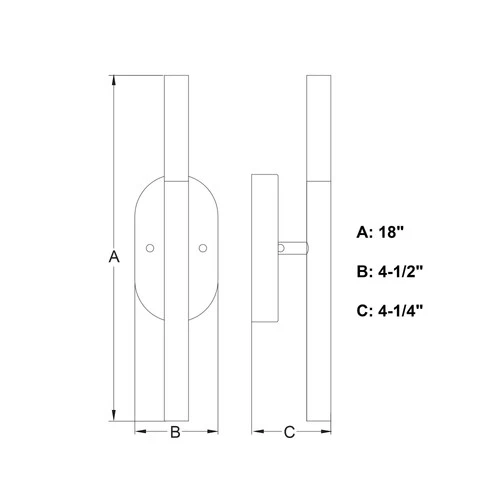 Vaxcel Lighting W0490 18" Tall LED Wall Sconce - Brass - Picture 4 of 6