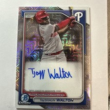TaySHAUN WALTON | 2024 Bowman Chrome | Mojo Refractor #BMA-TW Auto | Phillies
