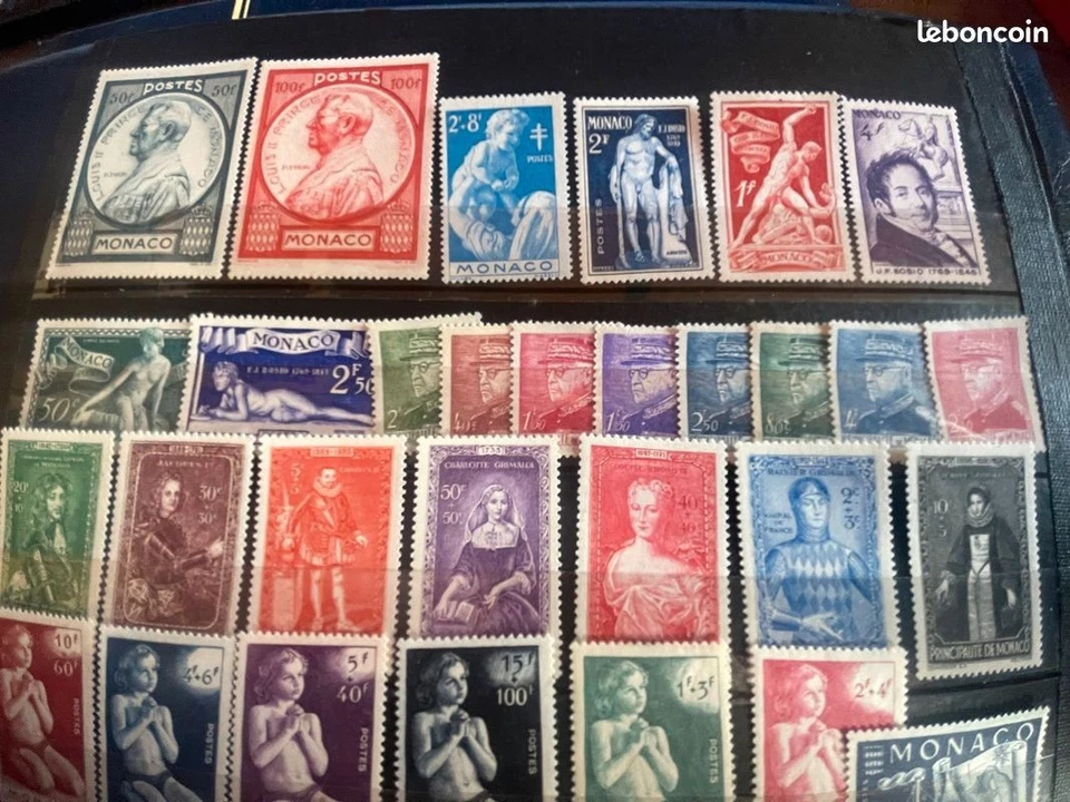 Monaco lot 49 timbres anciens neufs * * / * voir photo belle cote - Photo 2/4