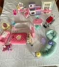 Vintage 1990s Mattel Barbie Dollhouse Furniture And Accessories 20+ pieces