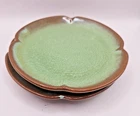 2 Frankoma Pottery 5E Plainsman Woodland Moss 6”  Bread, Dessert Plates