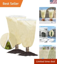 Heavy-duty Frost Blankets with Drawstring - Ideal for Outdoor Plants (2 Pack)