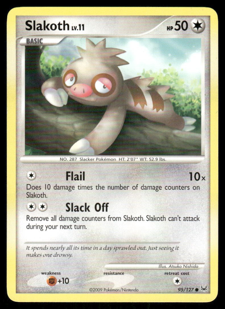 Pokemon Tcg Slakoth #95 Pokemon Platinum LP