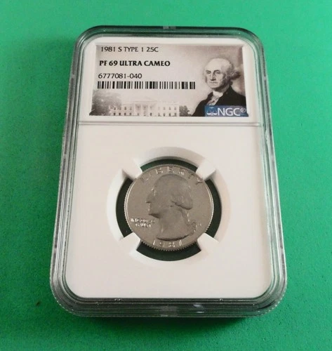 NGC PF 69 ULTRA CAMEO / 1981S TYPE 1 25 CENT US