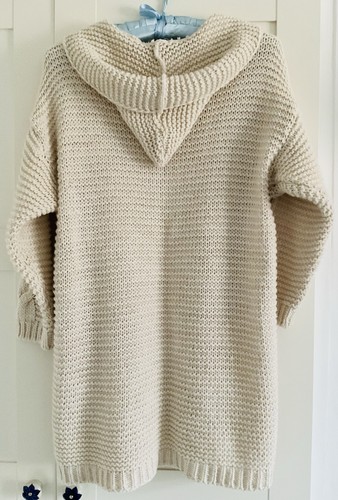 Ladies Edge to Edge 3/4 Length Cosy Wool Mix Hoodie Luca Vanucci Size S/M VGC - Picture 2 of 2
