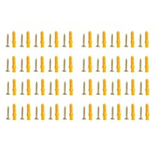 20/40pcs Plastic Expansion Pipe Tube Wall Plugs Drywall Wall Anchors and Screws