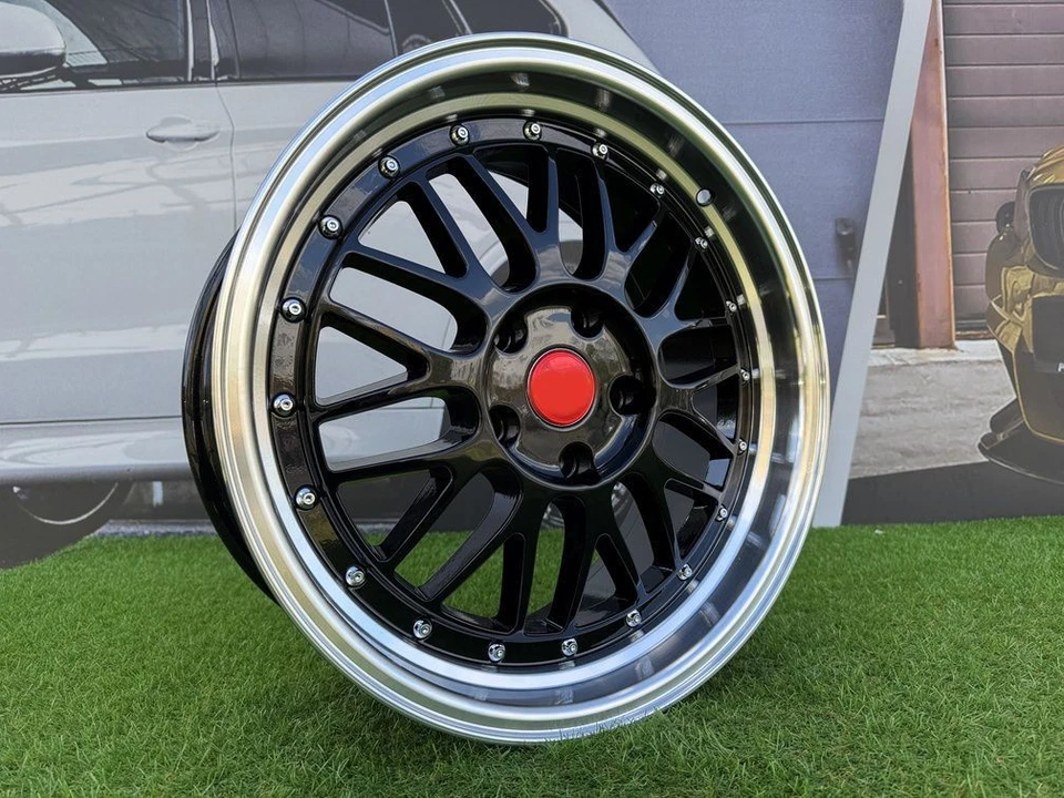 4X R17 Pouce 5x120 BBS LM Style Noir + Poli Bague Roues : Pour E90 F46 F32 - Photo 1/4