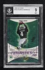 2000 UD Ionix Futuristics /2000 Plaxico Burress #103 BGS 9 MINT Rookie RC