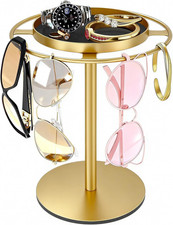 Metal Sunglasses Organizer, Glasses Holder Stand with Storgae Tray, Eyeglasses H