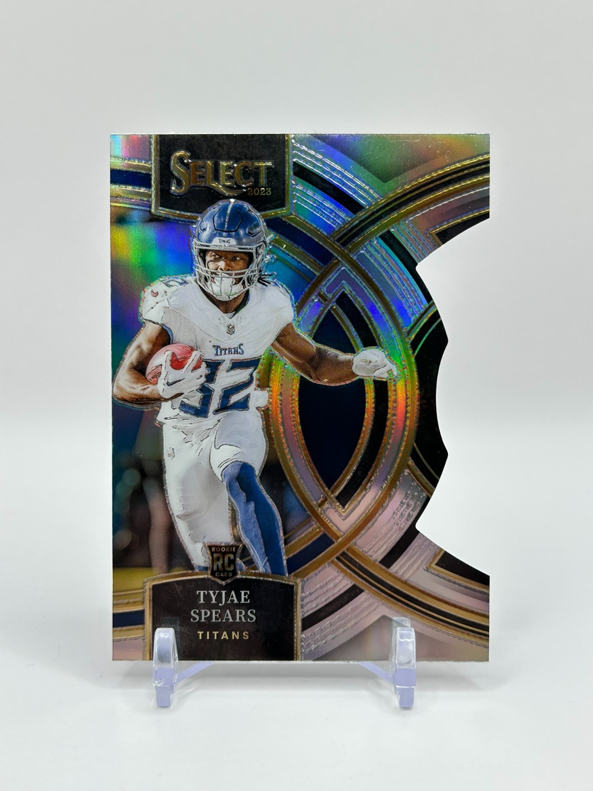 2023 Panini Select Tyjae Spears RC Rookie Silver Prizm Die-Cut #172 Titans