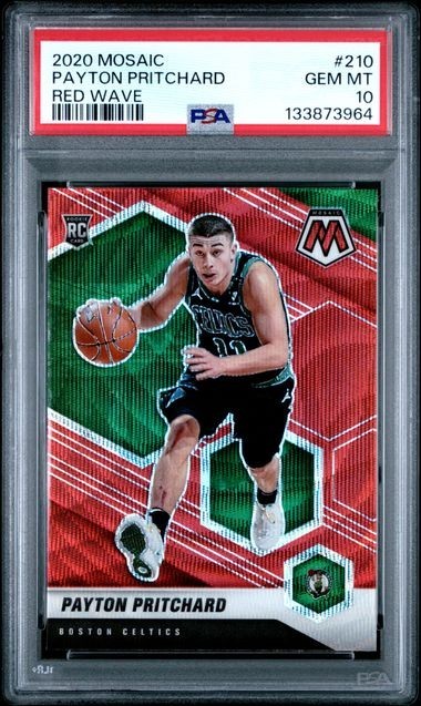 2020-21 Mosaic Payton Pritchard Rookie Red Wave Prizm #210 PSA 10